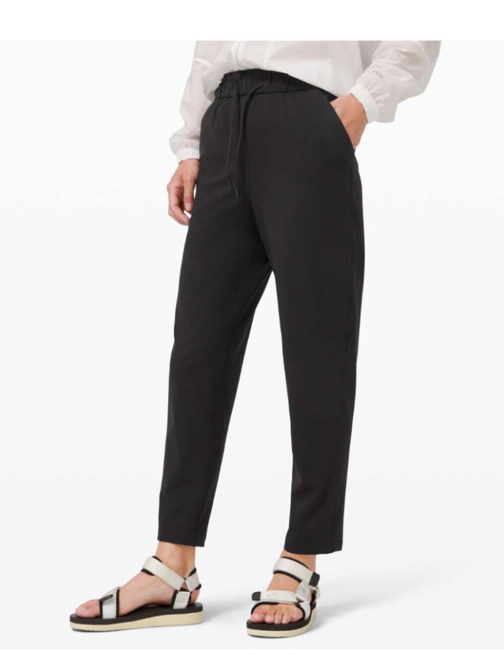 Lululemon Keep Moving Pants Women’s Size 12 High Rise 7/8 Casual Stretch Black - Picture 2 of 10
